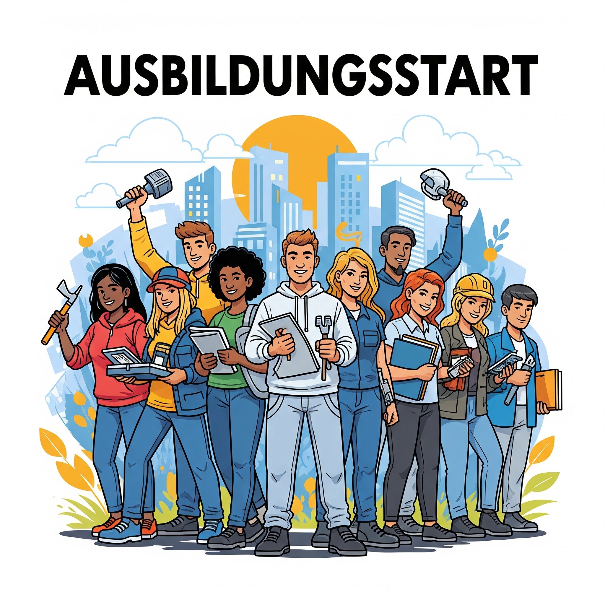 Ausbildungsstart Ausstattung Azubi