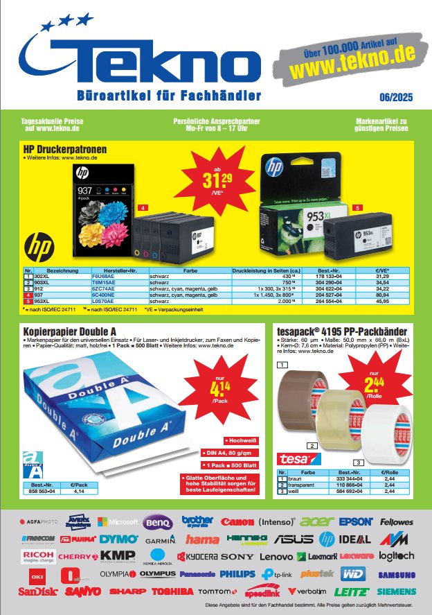 Tekno Hauptkatalog Büromaterial 2025